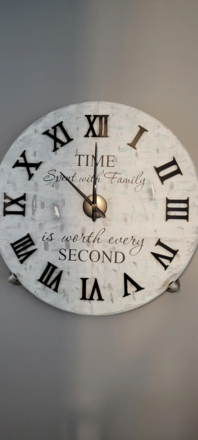 Large Wall Clock with Roman Numerals
