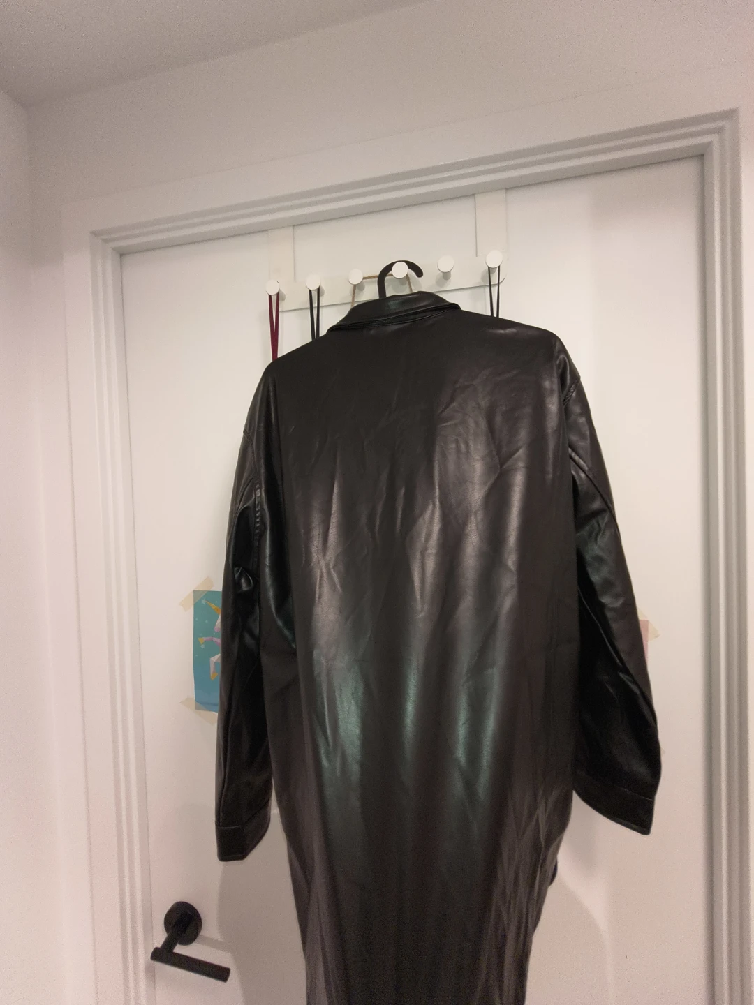 Women's Black Faux Leather Blazer - No delivery - Cash only - photo 3