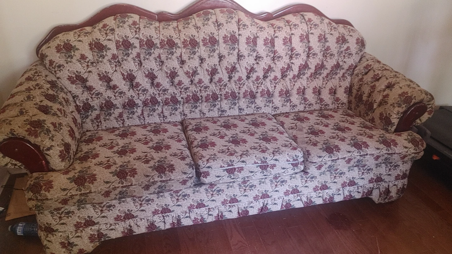 Floral Upholstered Sofa