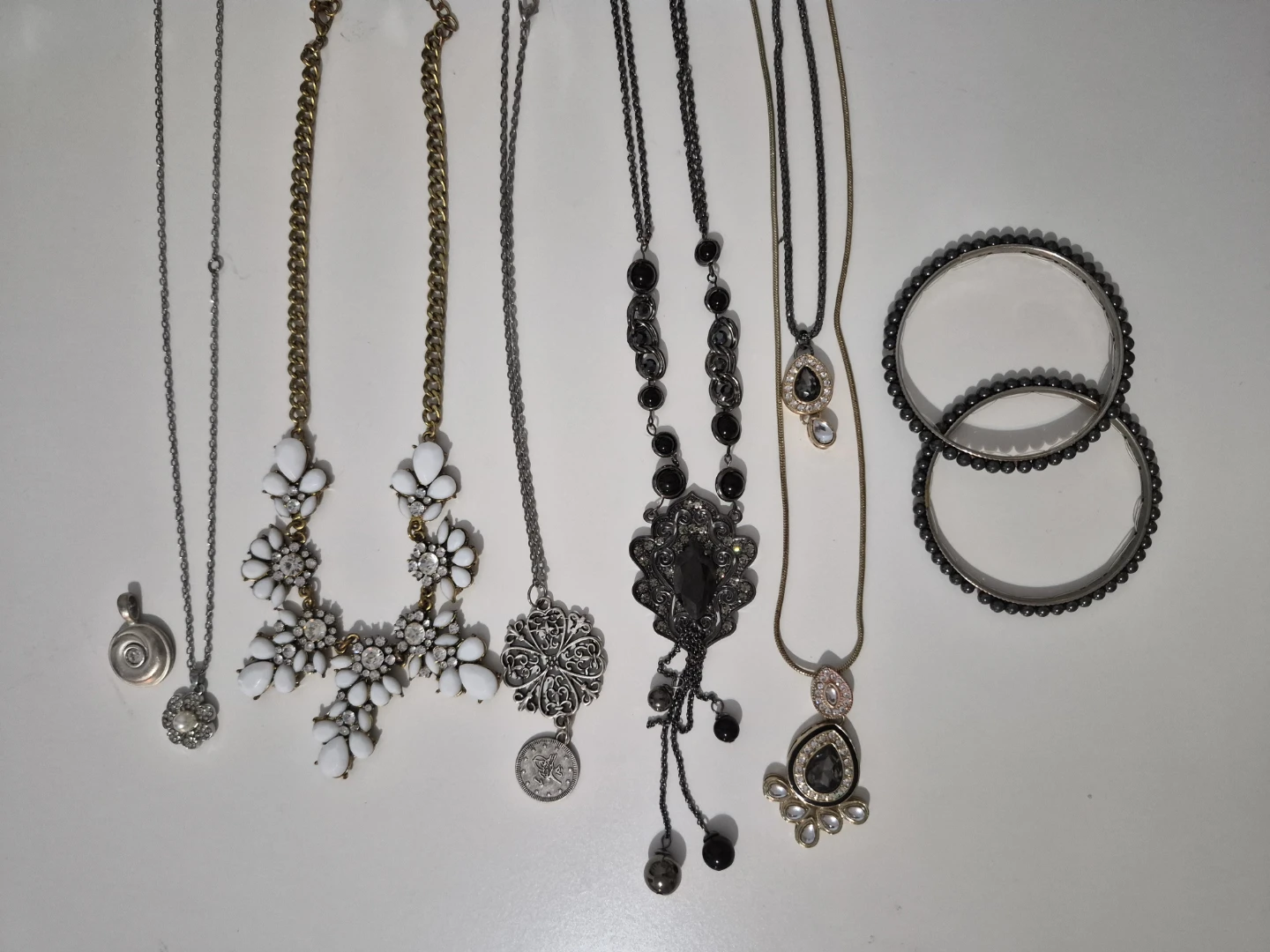 Collection of necklaces and bracelets