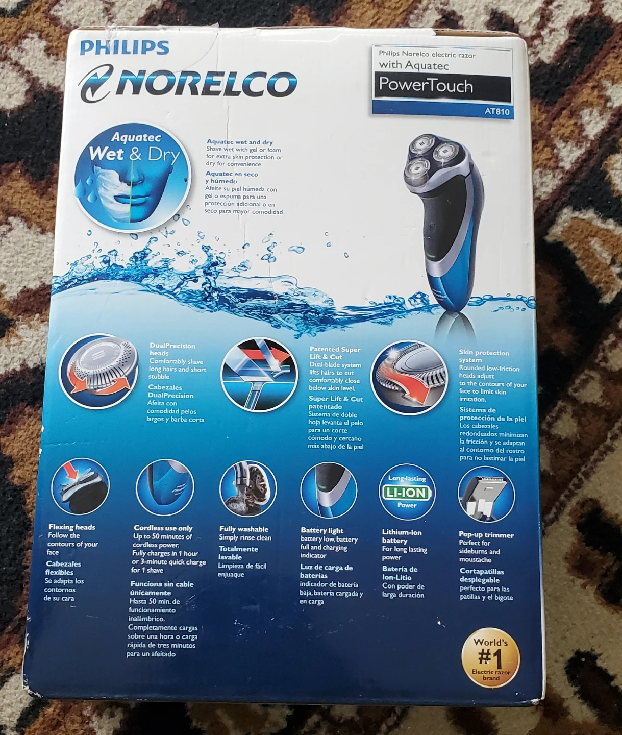 Philips Norelco PowerTouch Electric Razor AT810 - photo 2