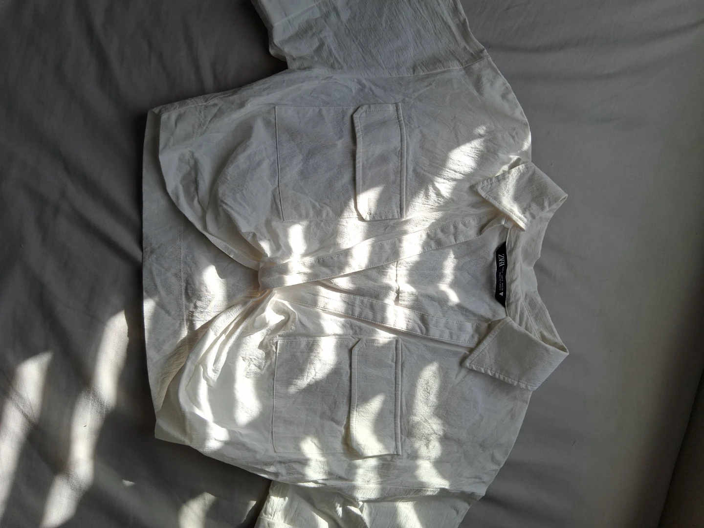 White Zara Button-Up Shirt