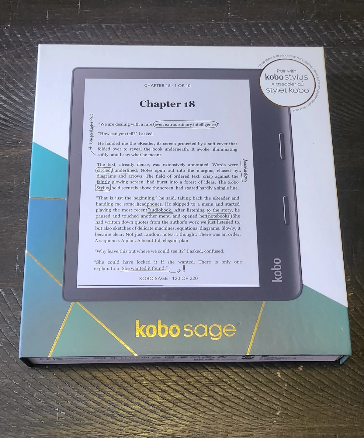 Rakuten Kobo Sage eReader with Stylus and Case