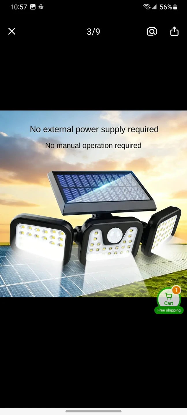 (BRAND NEW) Solar Powered Motion Sensor Security Light - photo 2