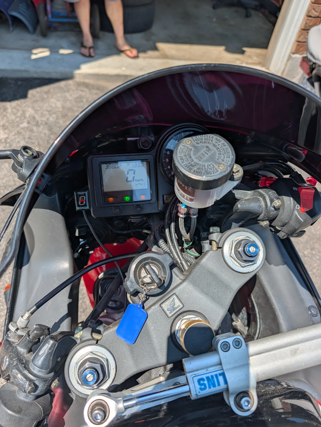 Black Honda CBR Motorcycle