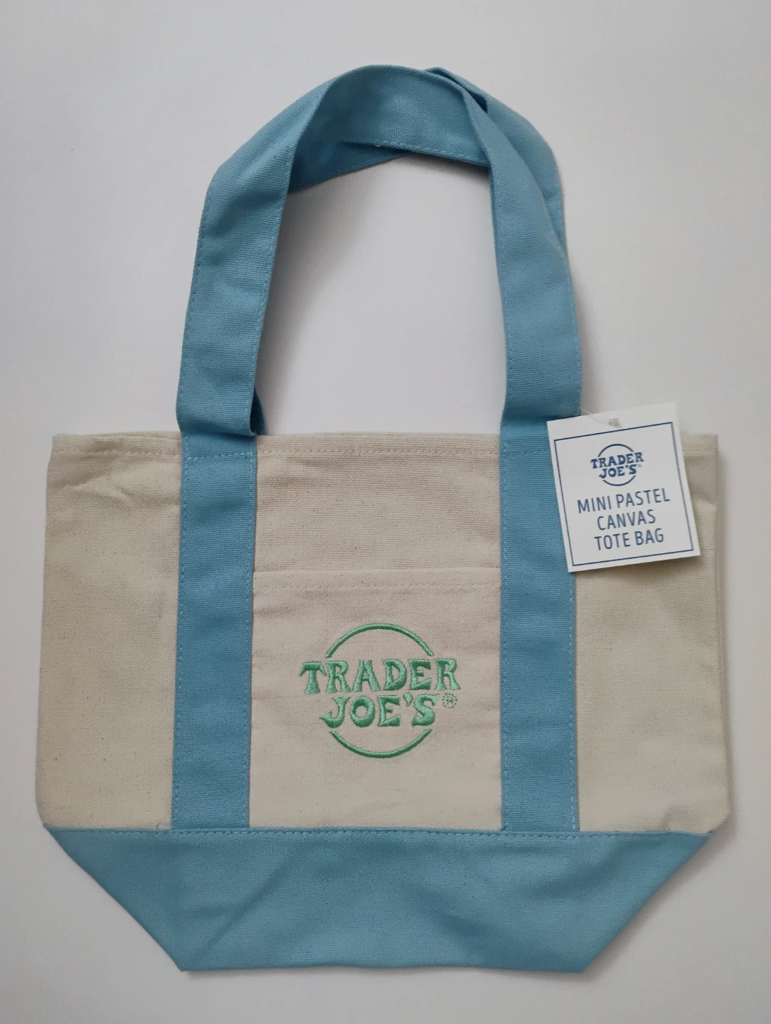 Trader Joe's Mini Pastel Canvas Tote Bag - photo 2