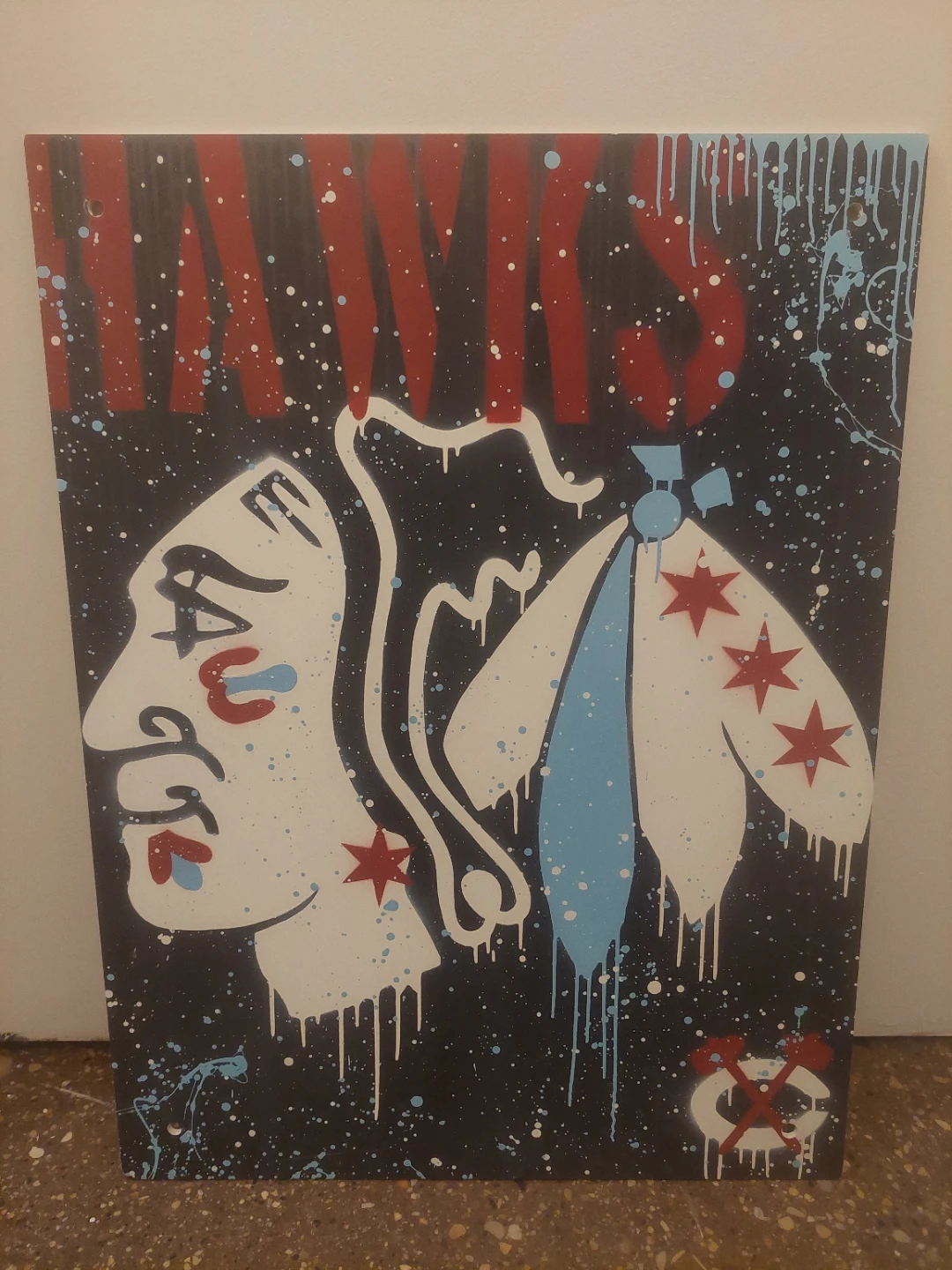 Chicago Blackhawks "Hawks" Artwork - 24" x 18" - photo 2