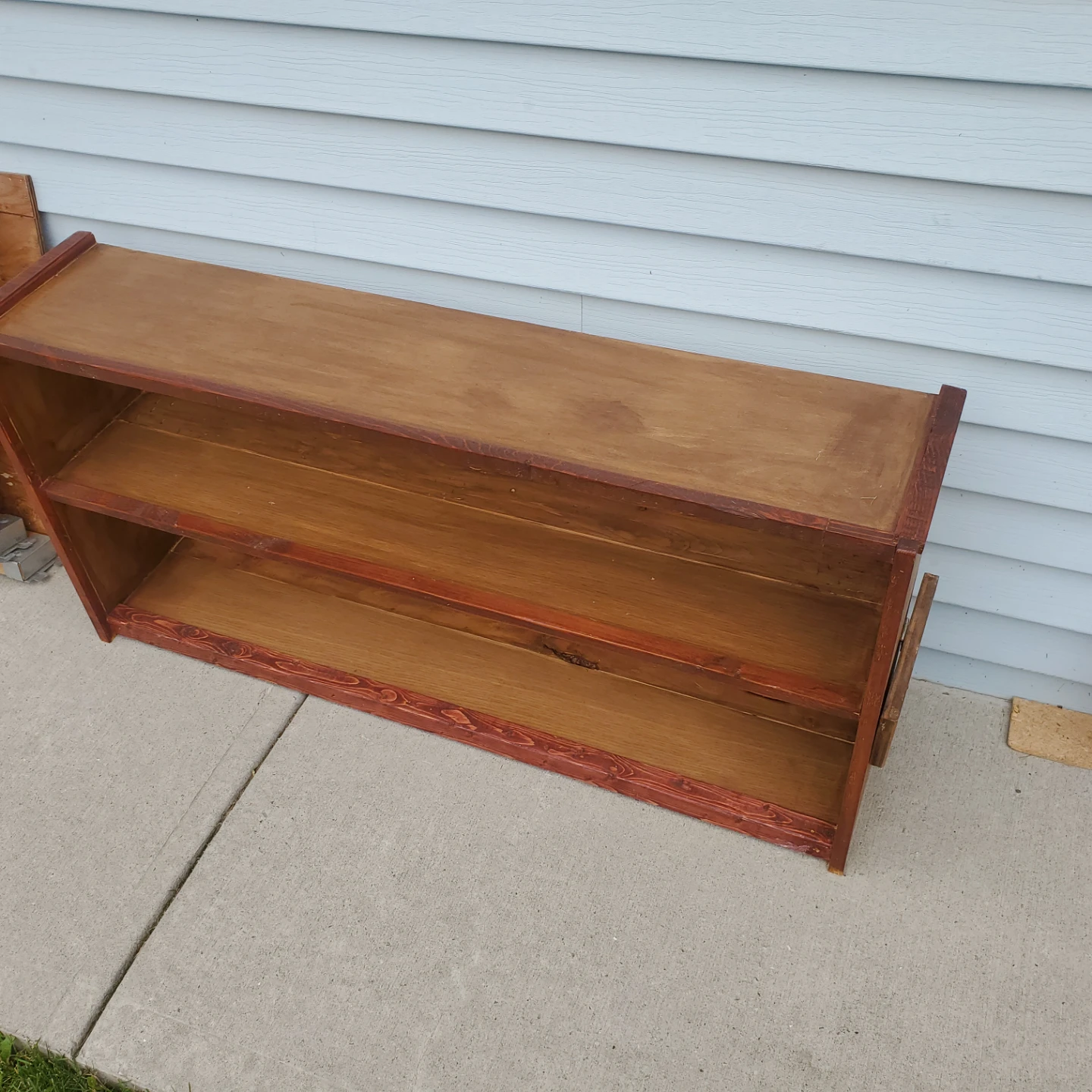 Custom cedar bookshelf