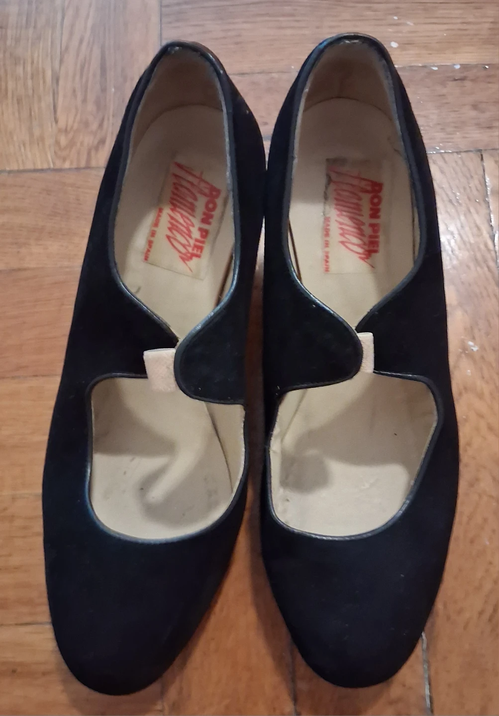 Black Suede Flamenco Shoes by Don Piel