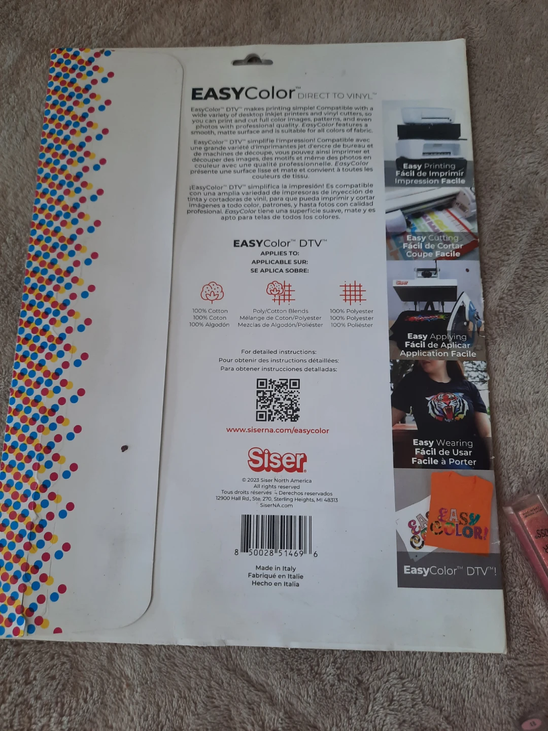 Siser EasyColor DTV Heat Transfer Paper - photo 2