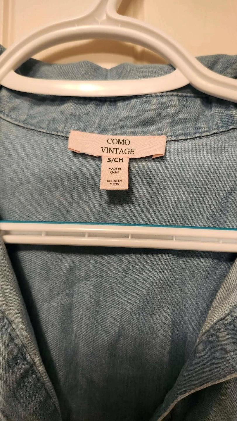 Como Vintage Denim Shirt Dress Size S/CH - photo 3