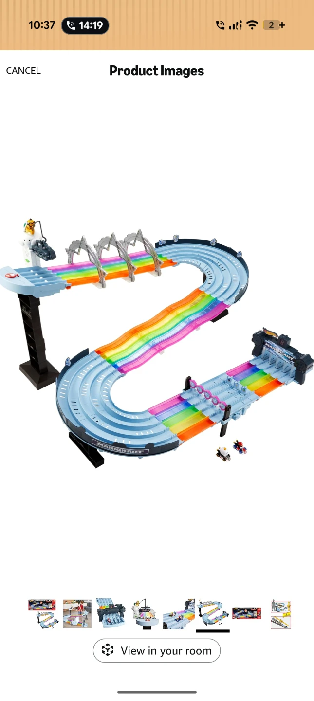 Hot Wheels Mario Kart Rainbow Road Track Set - photo 3