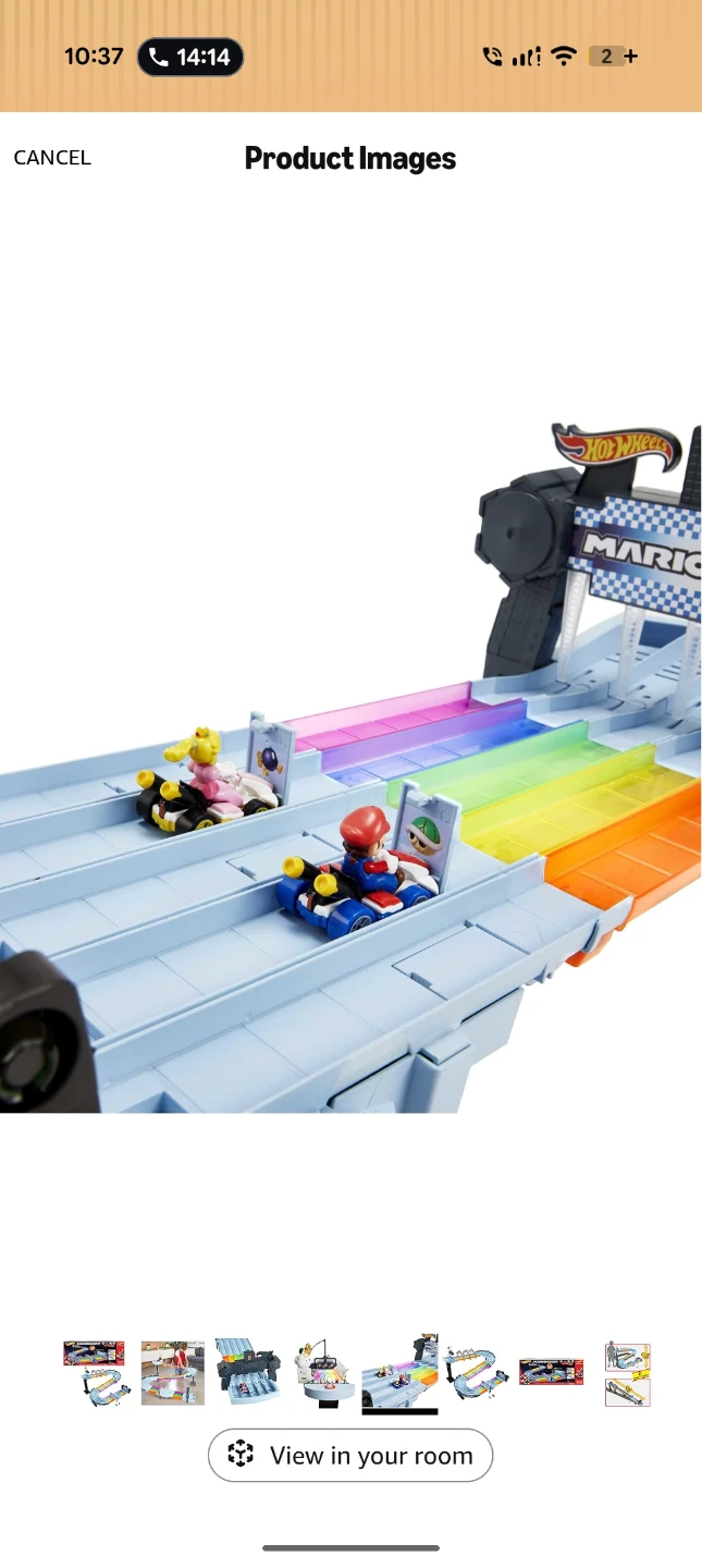 Hot Wheels Mario Kart Rainbow Road Track Set - photo 4