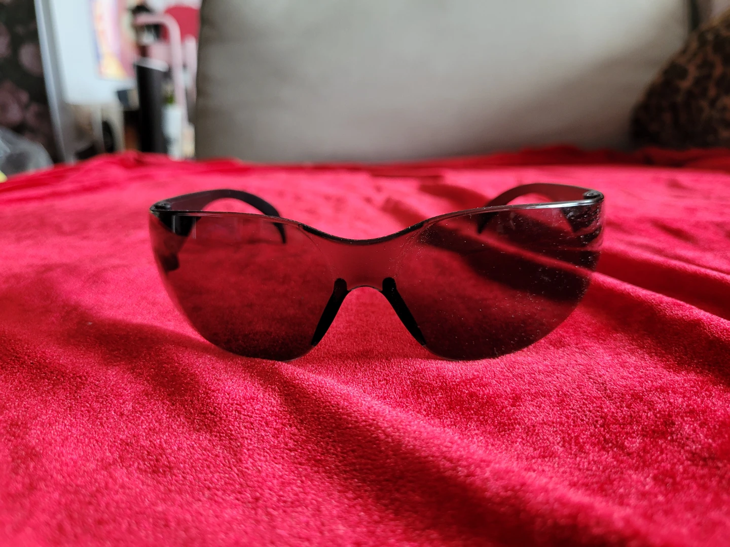Black Wrap-Around Sunglasses