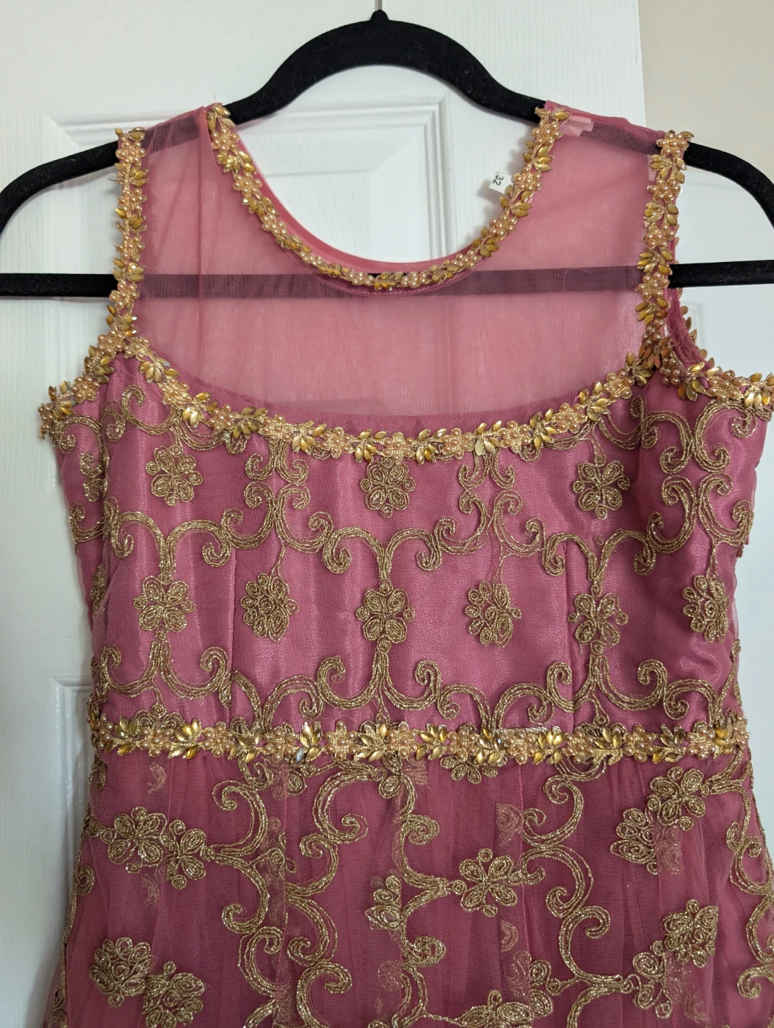 Pink Embroidered Anarkali Suit with Dupatta - photo 2