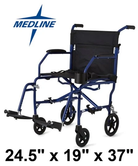 NEW- Medline Ultralight Transport Chair 19"