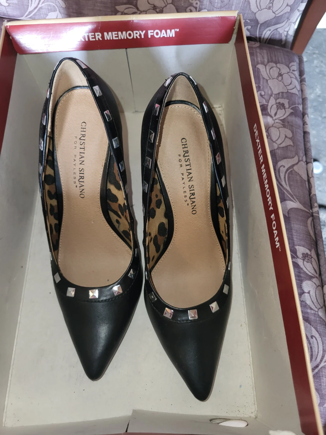 Christian Siriano Black Studded Heels