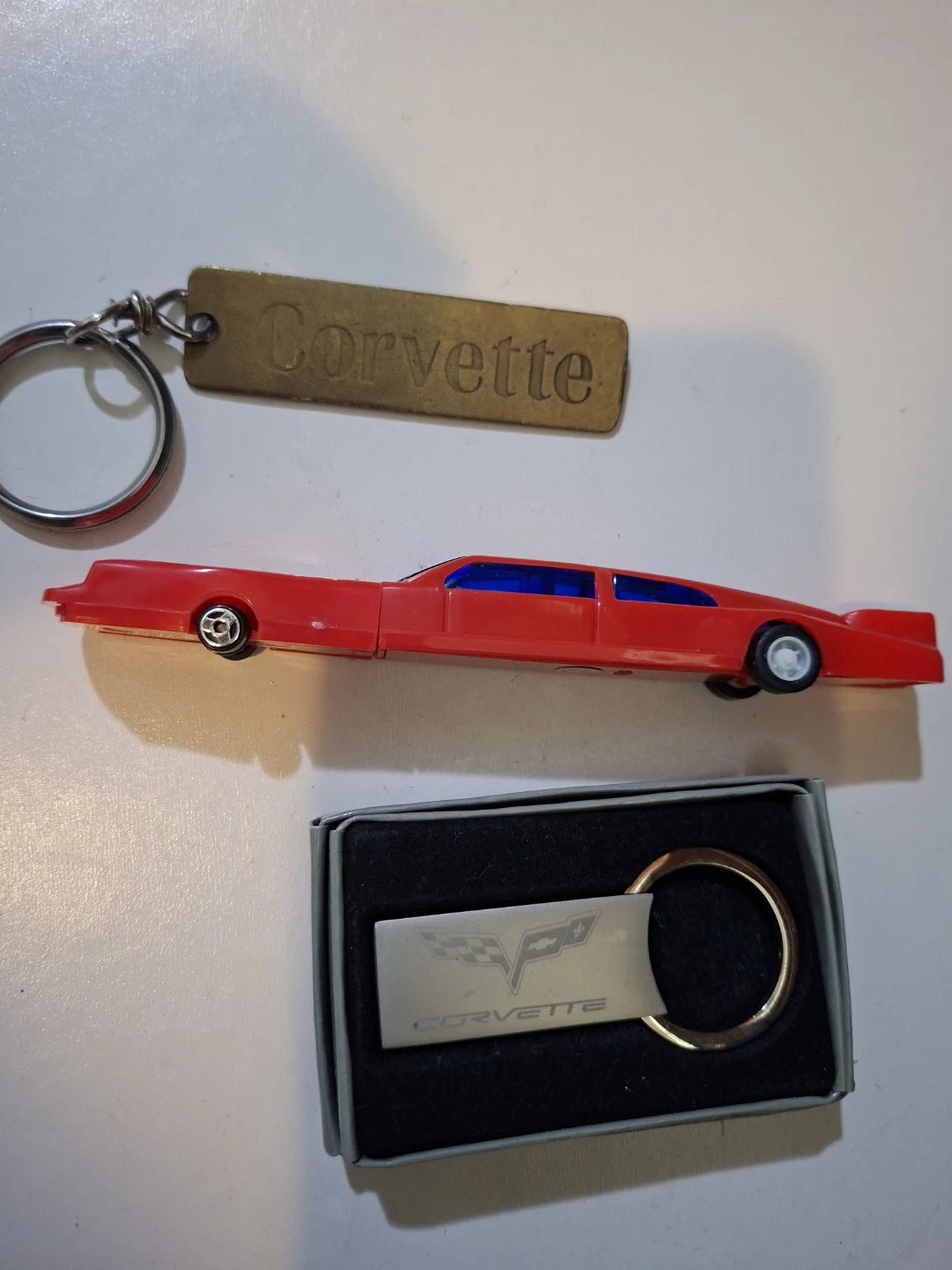 Corvette Keychain Set with Car Toy