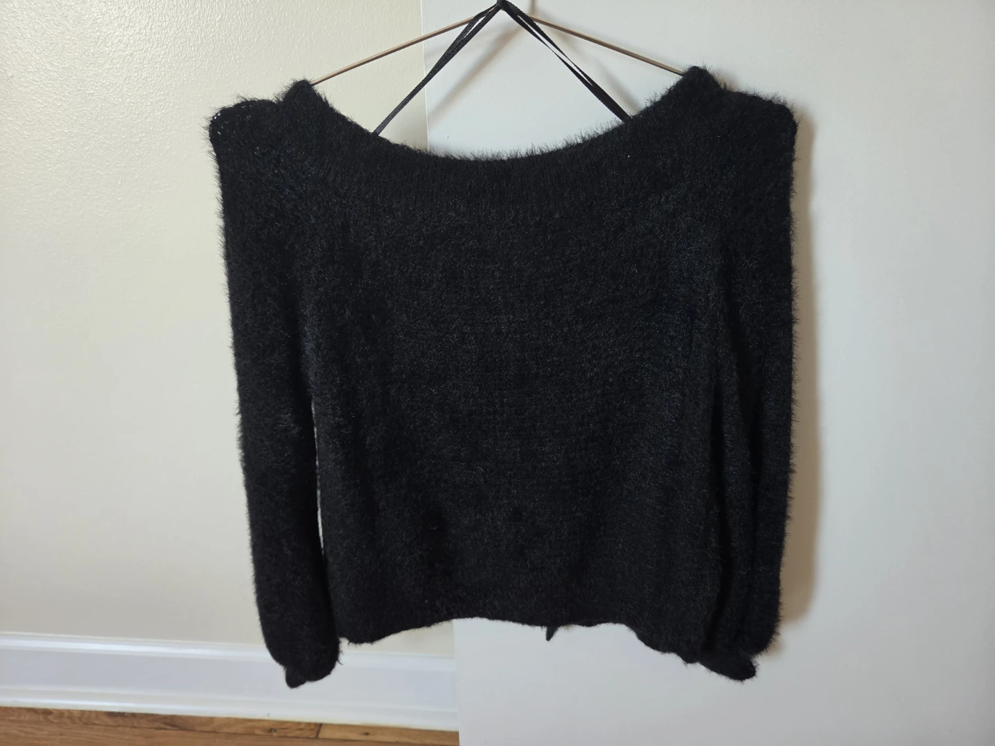 Nasty Gal Black Fuzzy Button-Up Cardigan - photo 3