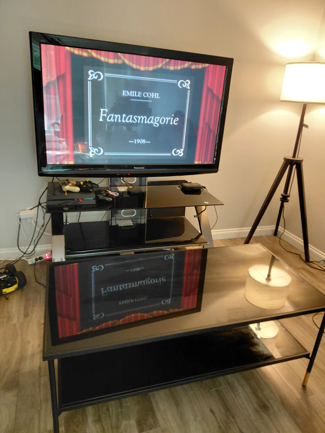 Panasonic 54" TV with stand and coffee table - photo 2