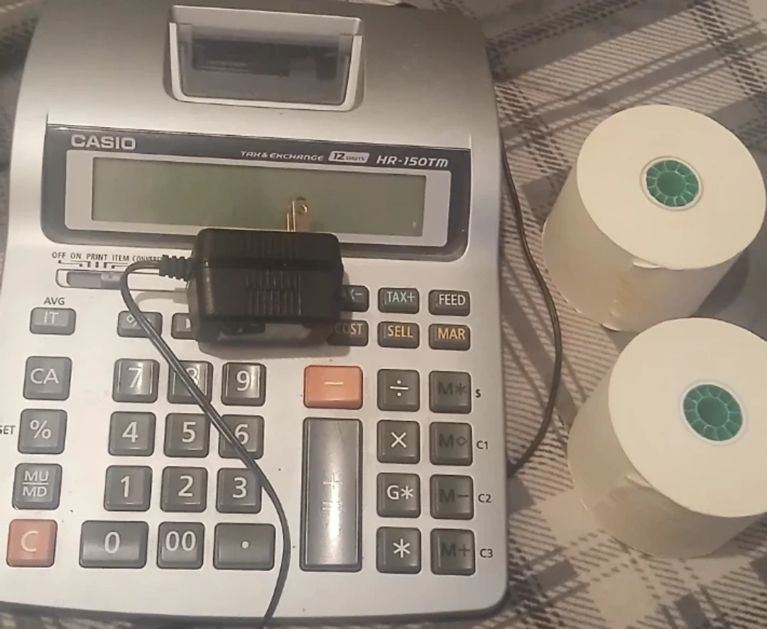 Casio HR-150TM Calculator with Paper Rolls - photo 2