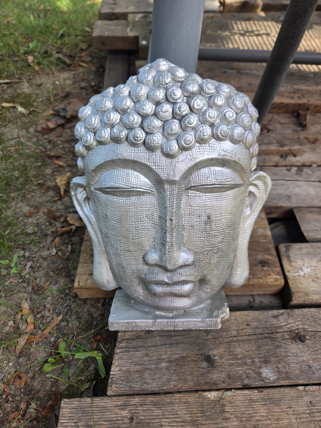 Silver Buddha Head Decor - photo 2