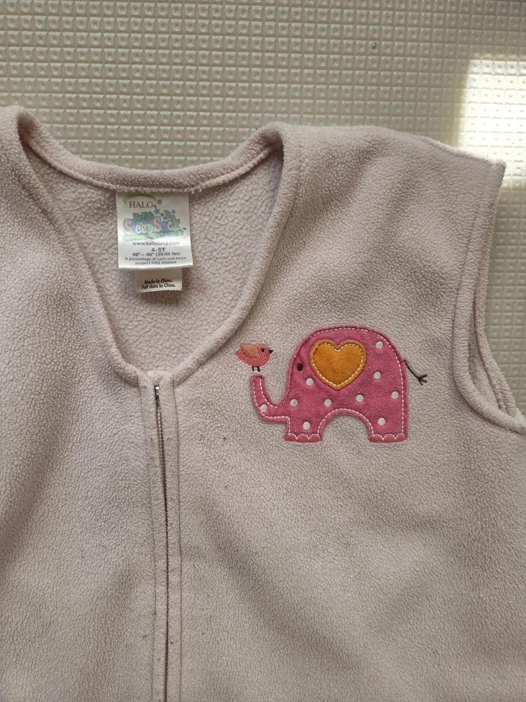 Halo Sleep Sack Baby Wearable Blanket Pink Elephant Size 4-5T - photo 2