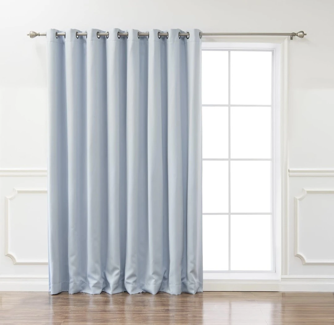 Sky Blue Blackout Curtains - Wide Width