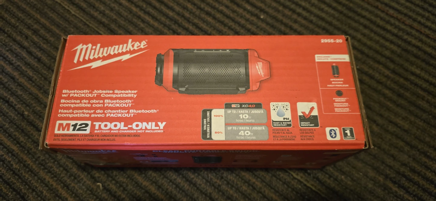 Milwaukee M12 Bluetooth Jobsite Speaker w/ PACKOUT Compatibility - photo 4