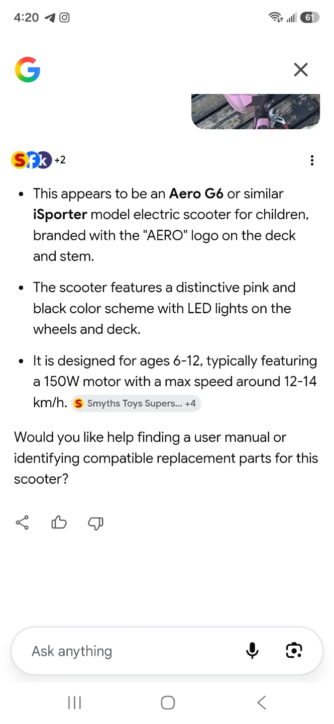 AERO G6 Electric Scooter for Kids - photo 3