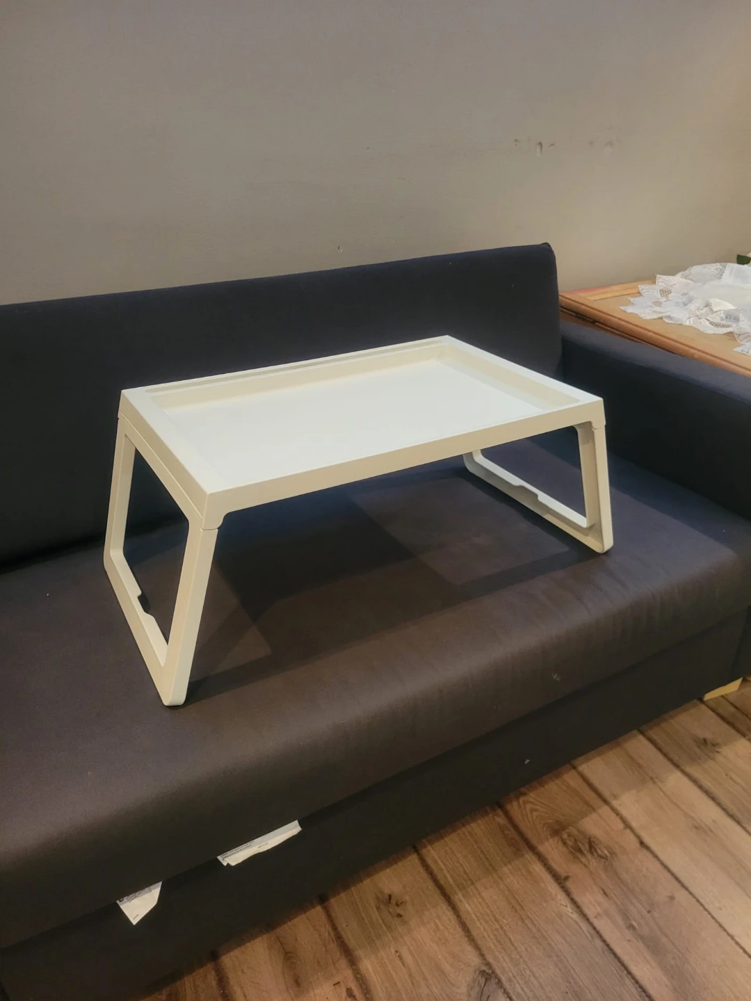 White Bed Tray Table