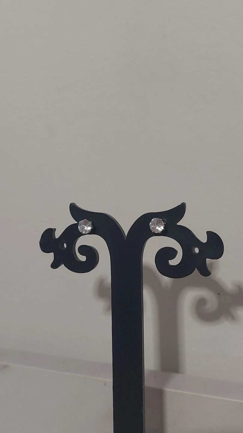 Clear Crystal Stud Earrings - photo 2