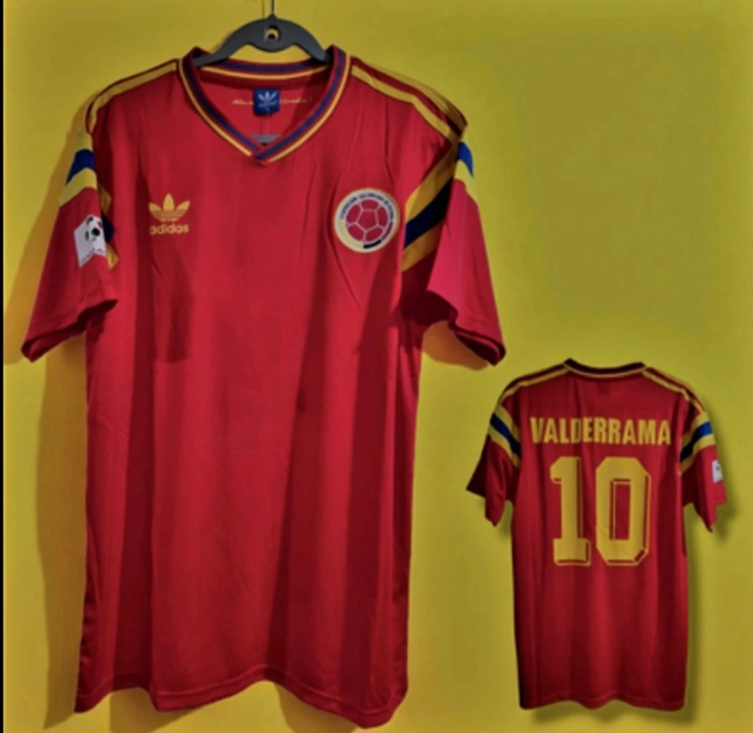 COLOMBIA CARLOS VALDERRAMA 1994 ITALIA 90 WC JERSEY