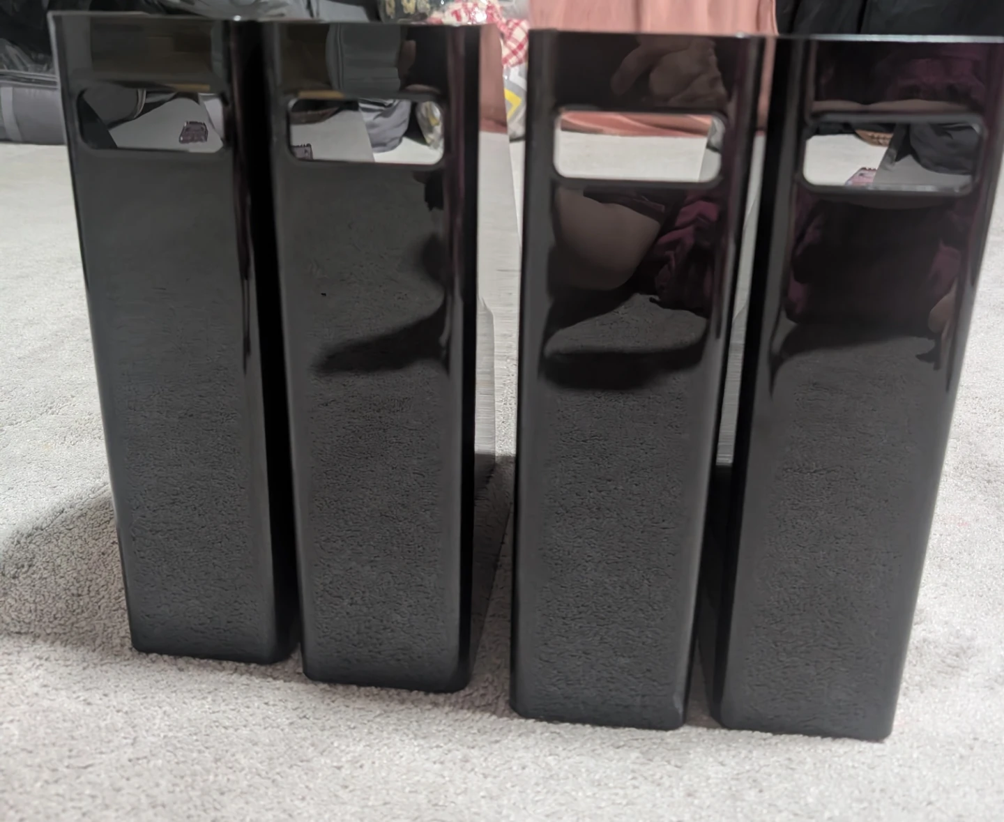Set of 4 Black Magazine Holders