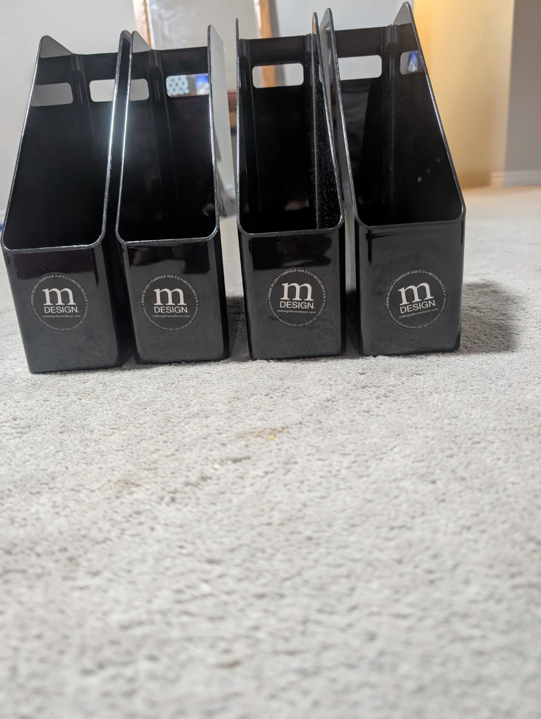 Set of 4 Black Magazine Holders - photo 5