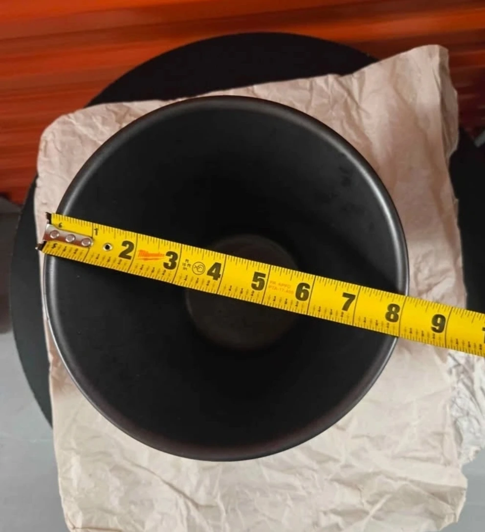 Sleek Matte Black Flared Ceramic Planter / Funnel Vase - photo 3