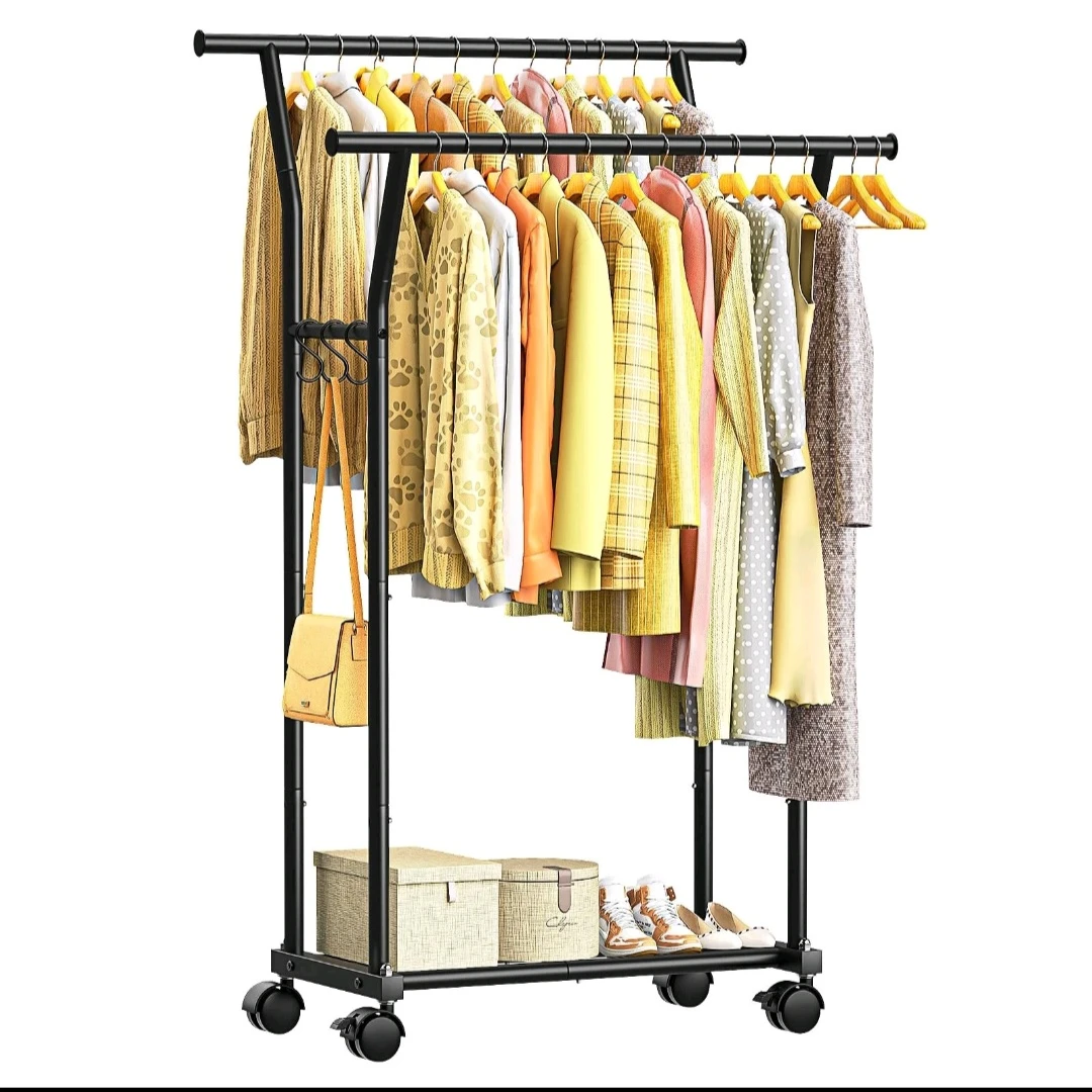 4-in-1 Multifunctional Clothes Rack with Bottom Shelf - photo 2