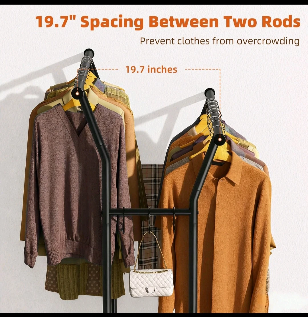 4-in-1 Multifunctional Clothes Rack with Bottom Shelf - photo 4