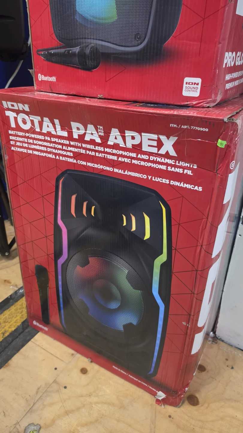 ION Total PA Apex PA Speaker with Wireless Microphone