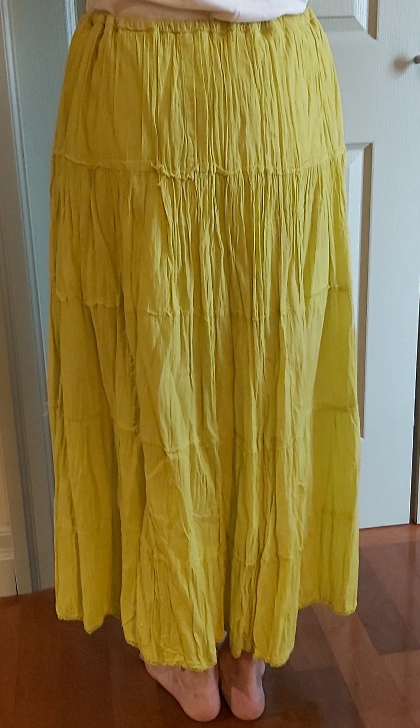 Tiered Maxi Skirt - Yellow - photo 2