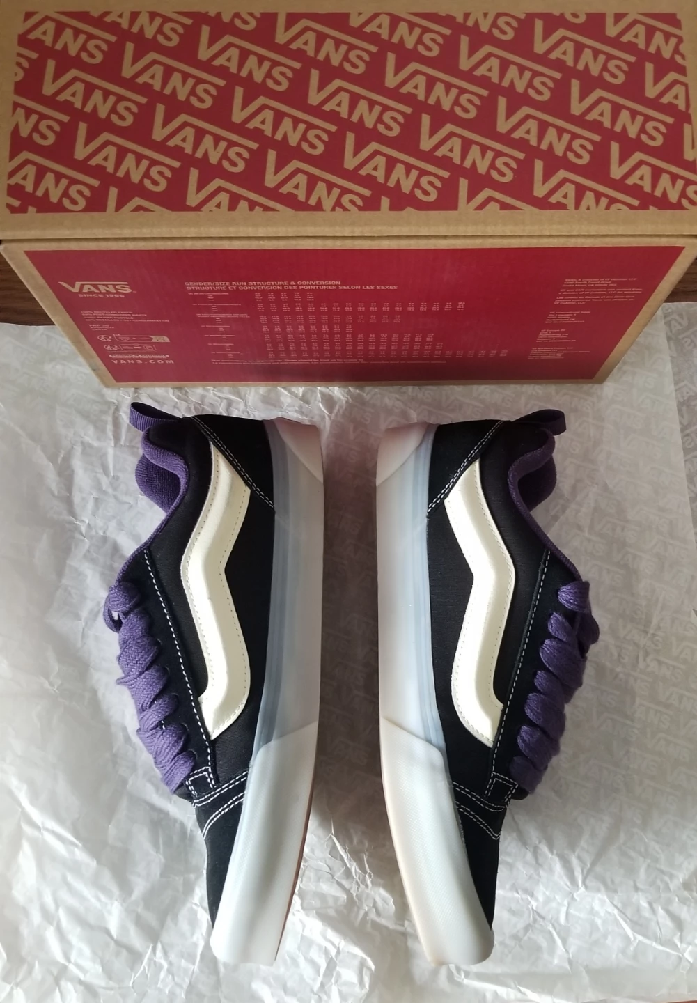 VANS Knu Skool  GLOW BLACK /PURPLE SIZE US Men's size 8.5. - photo 5