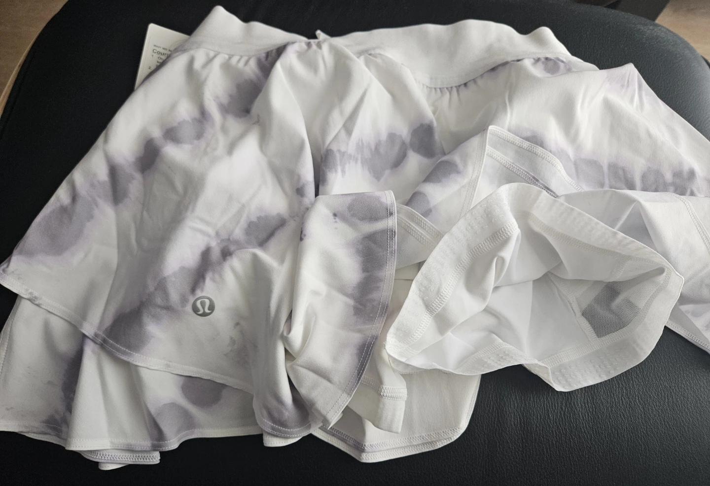 Lululemon Court Rival Skirt White Purple Tie Dye Size 8 - photo 3