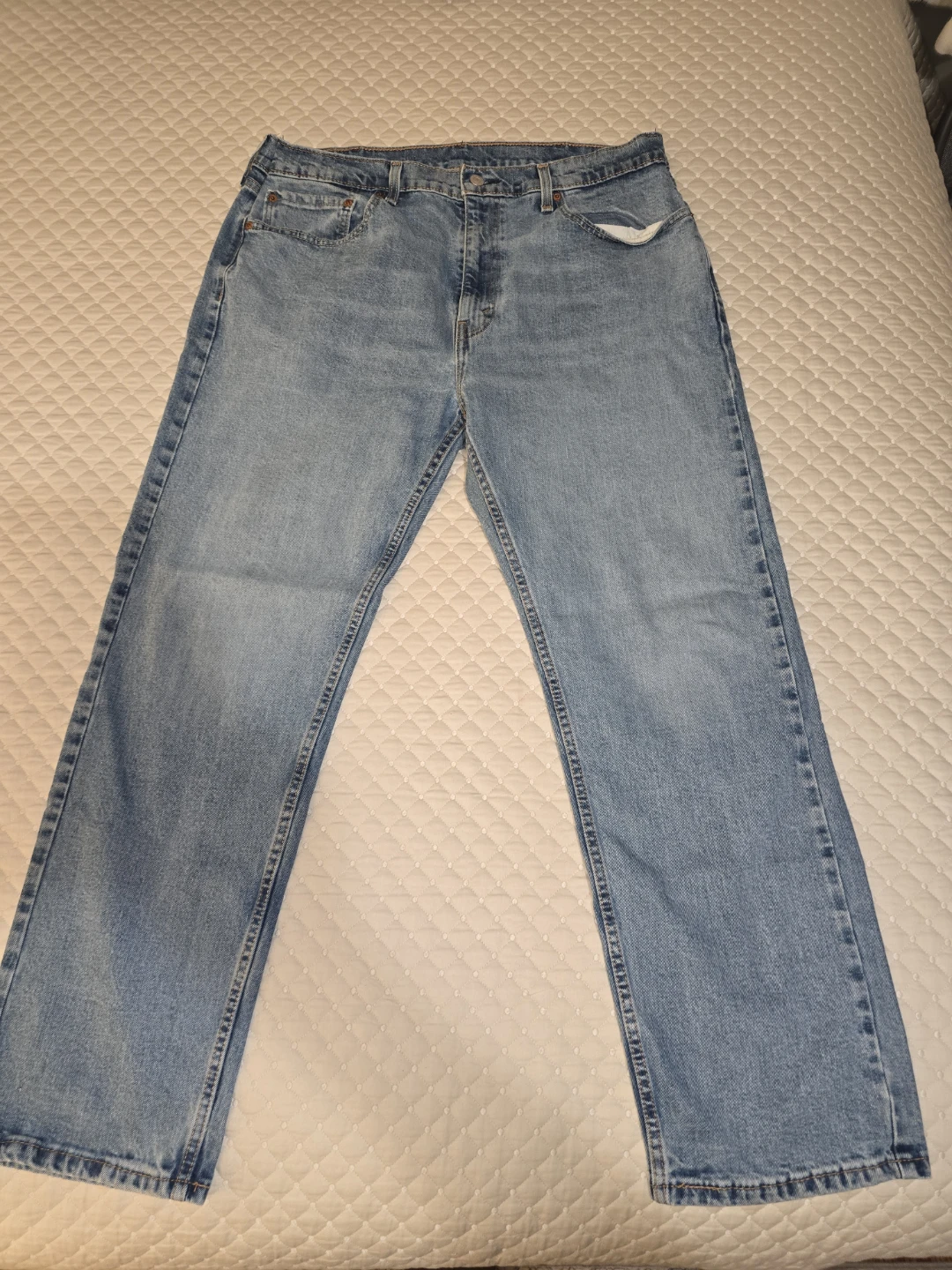 38W/30L - Levi's Light Blue Straight-Leg Men's Jeans. CLEAN