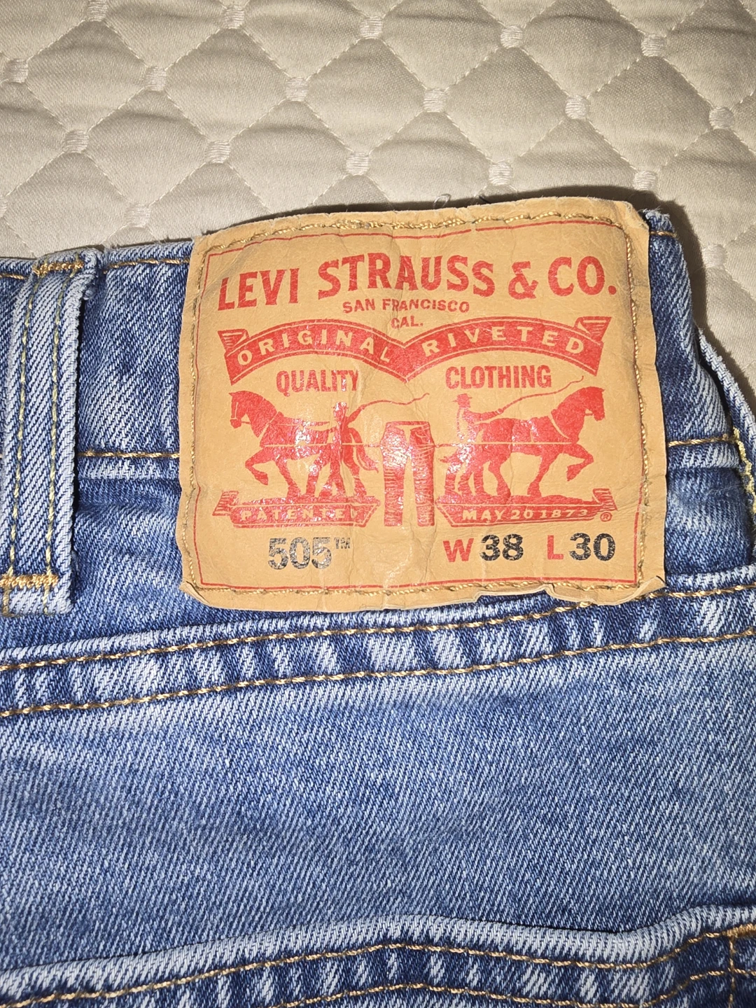 38W/30L - Levi's Light Blue Straight-Leg Men's Jeans. CLEAN - photo 3