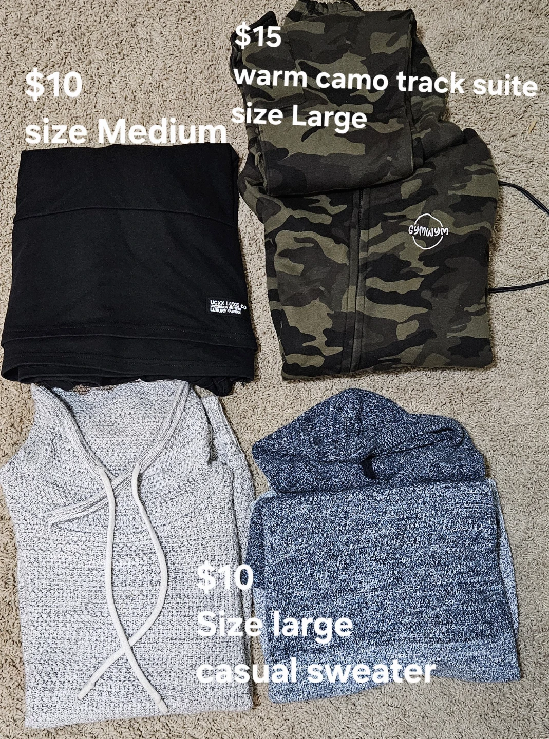 Men's clothing.