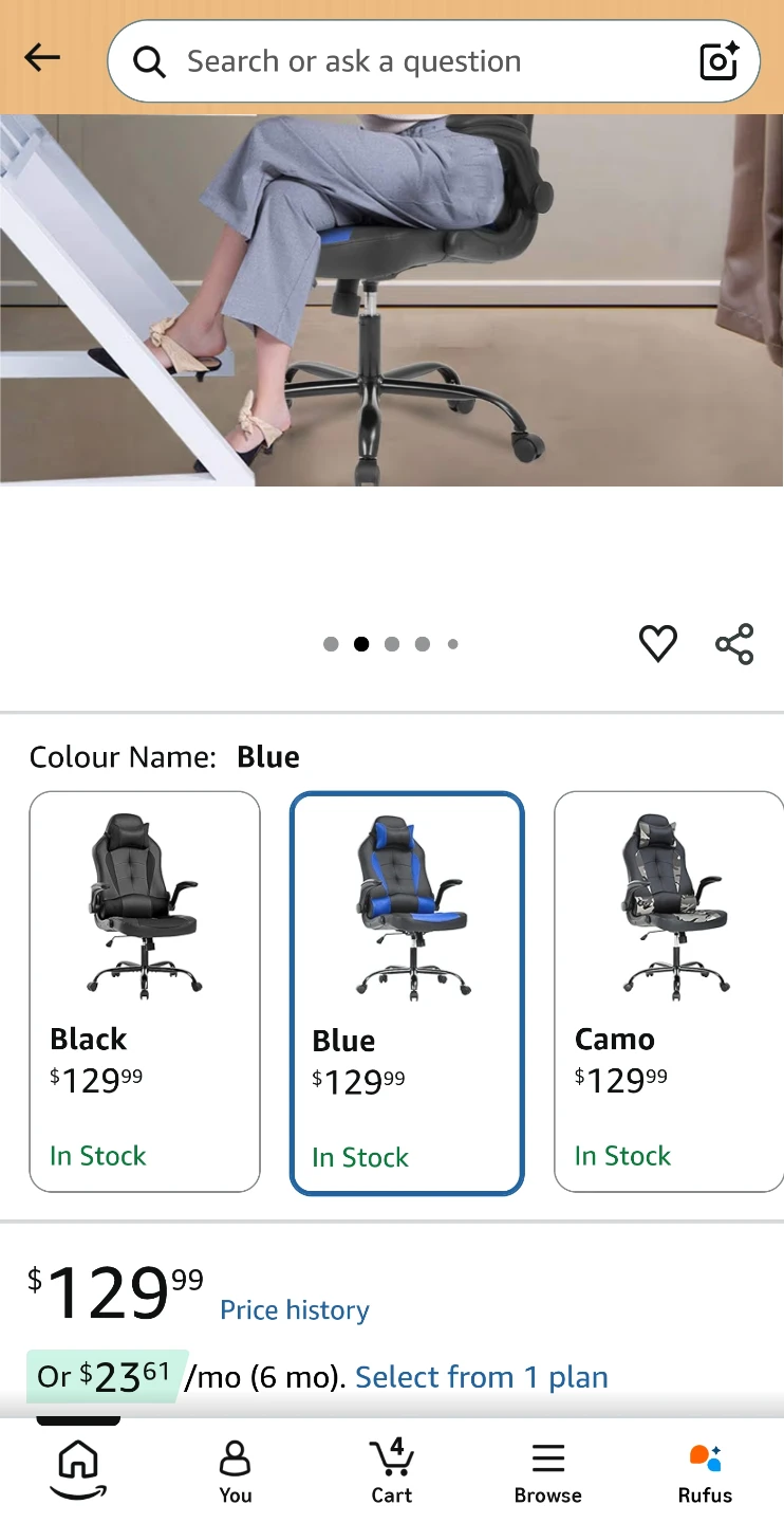 Blue Gaming Chair