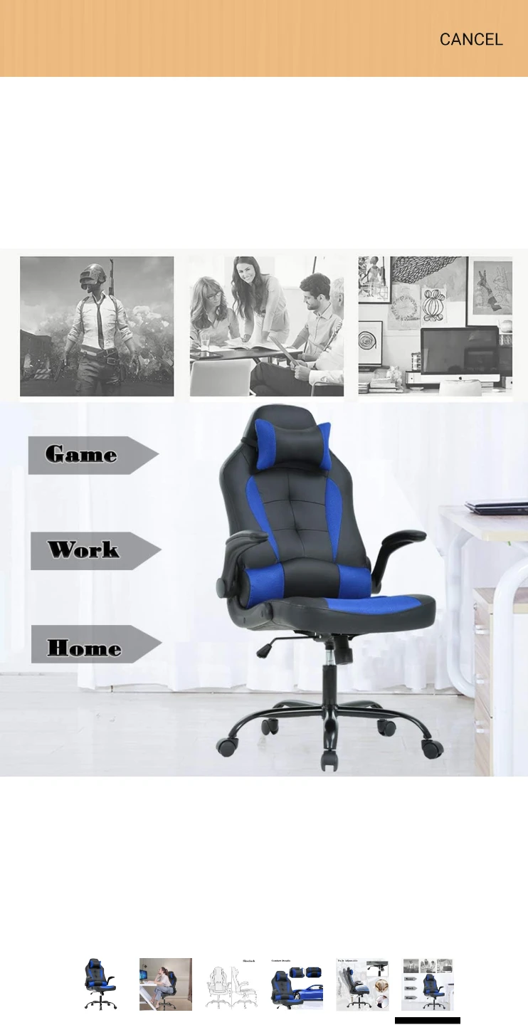Blue Gaming Chair - photo 3