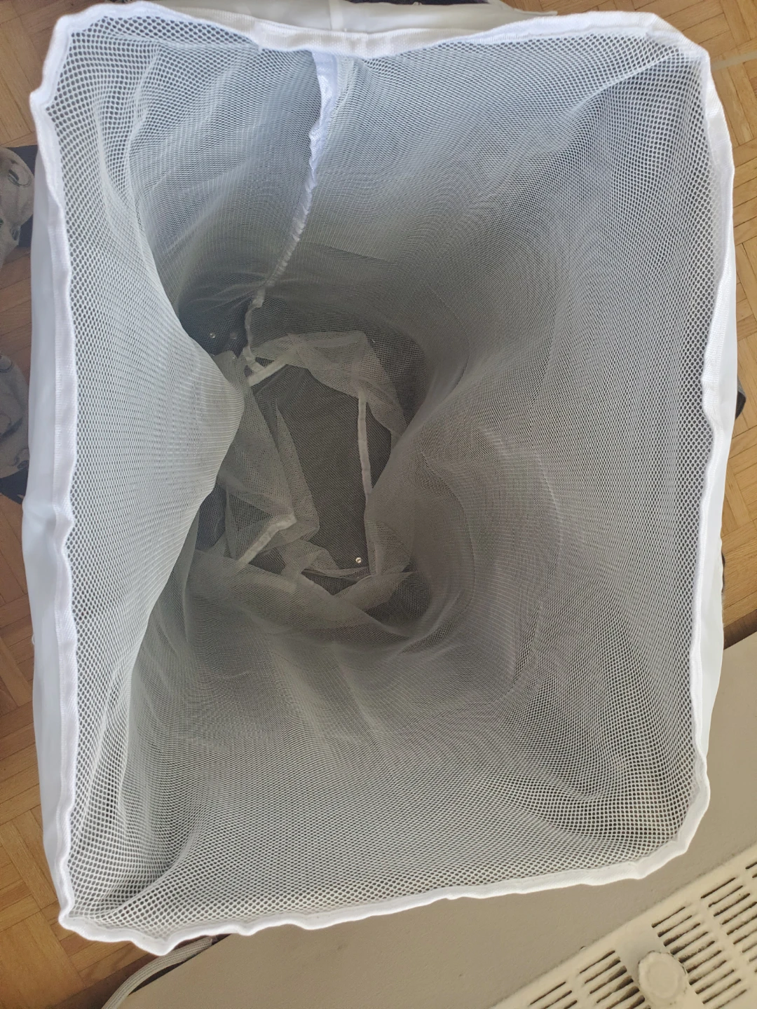 Grey Laundry Hamper with Wheels - photo 3