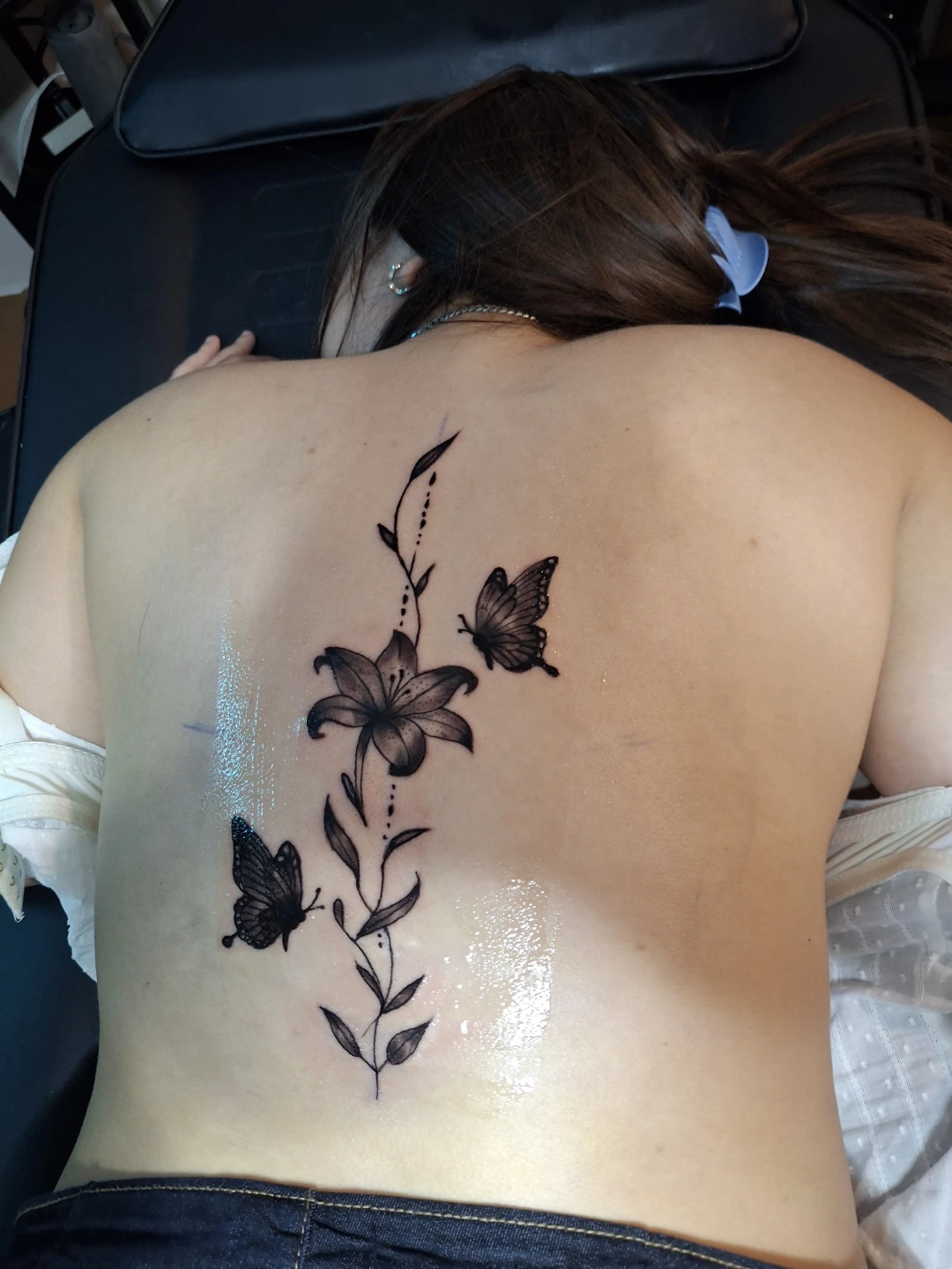 Diseño de tatuaje personalizado: flores y mariposas - photo 2