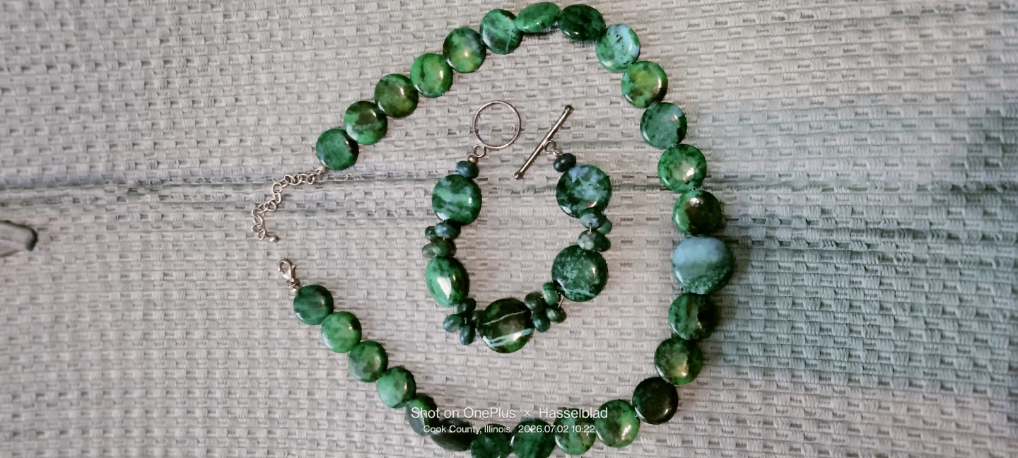 Gemstone -Necklace and Bracelet Set